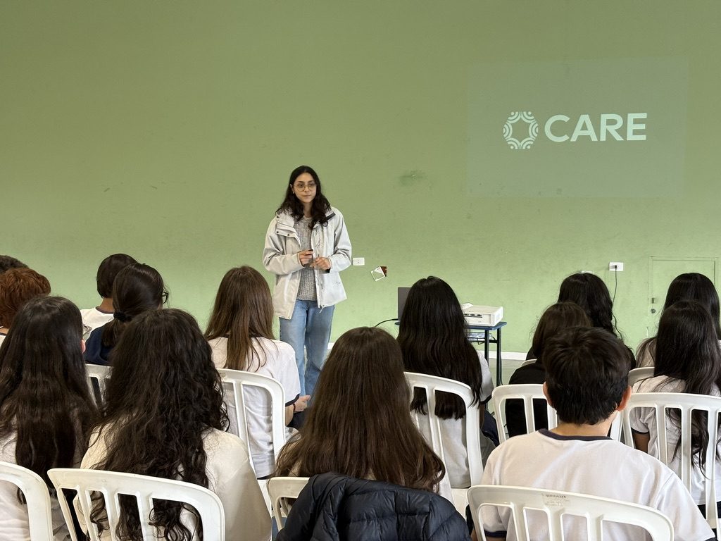 A facilitator leading a community session